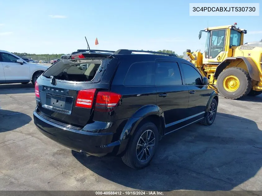 2018 Dodge Journey Se VIN: 3C4PDCABXJT530730 Lot: 40588412