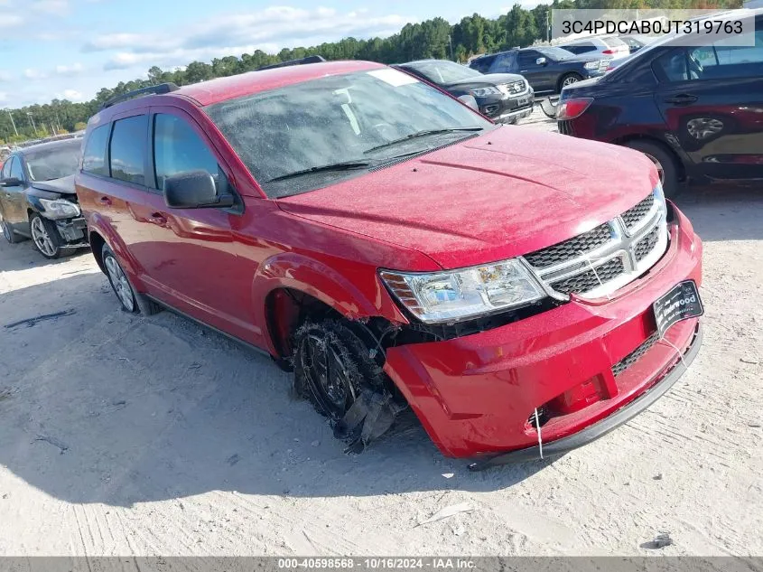 2018 Dodge Journey Se VIN: 3C4PDCAB0JT319763 Lot: 40598568