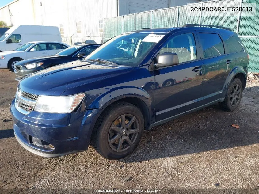 2018 Dodge Journey Se VIN: 3C4PDCAB0JT520613 Lot: 40604022