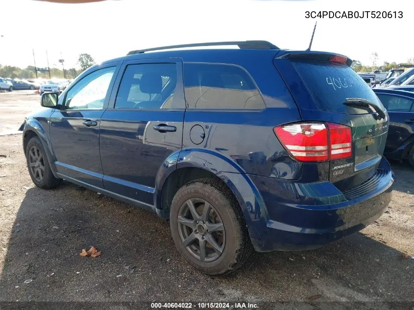 2018 Dodge Journey Se VIN: 3C4PDCAB0JT520613 Lot: 40604022