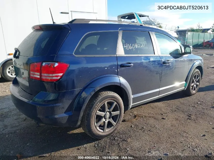 2018 Dodge Journey Se VIN: 3C4PDCAB0JT520613 Lot: 40604022