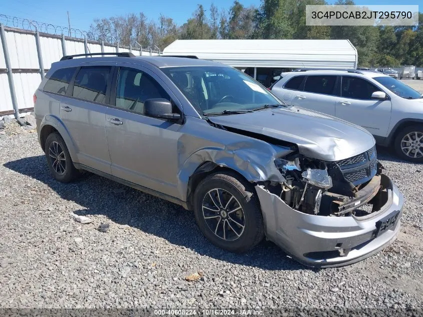 2018 Dodge Journey Se VIN: 3C4PDCAB2JT295790 Lot: 40608224