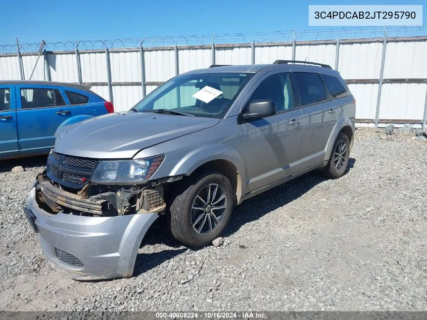 2018 Dodge Journey Se VIN: 3C4PDCAB2JT295790 Lot: 40608224