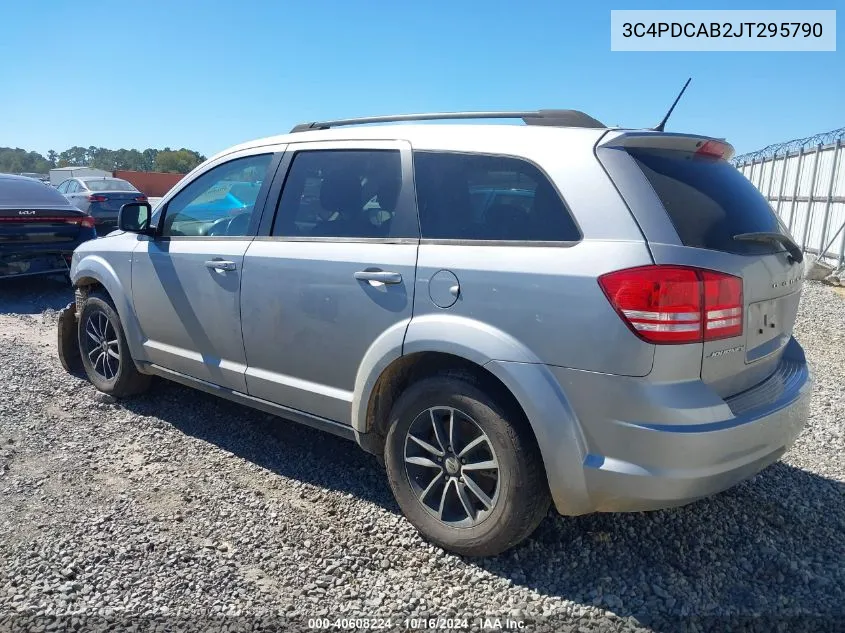 2018 Dodge Journey Se VIN: 3C4PDCAB2JT295790 Lot: 40608224