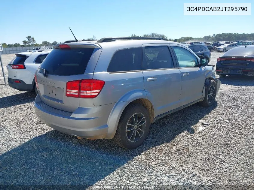 2018 Dodge Journey Se VIN: 3C4PDCAB2JT295790 Lot: 40608224