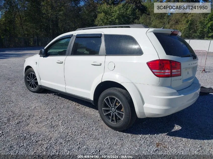 2018 Dodge Journey Se VIN: 3C4PDCAB3JT241950 Lot: 40614190