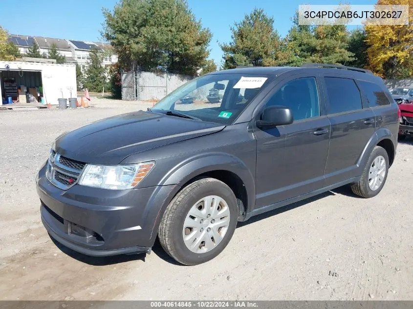 2018 Dodge Journey Se VIN: 3C4PDCAB6JT302627 Lot: 40614845