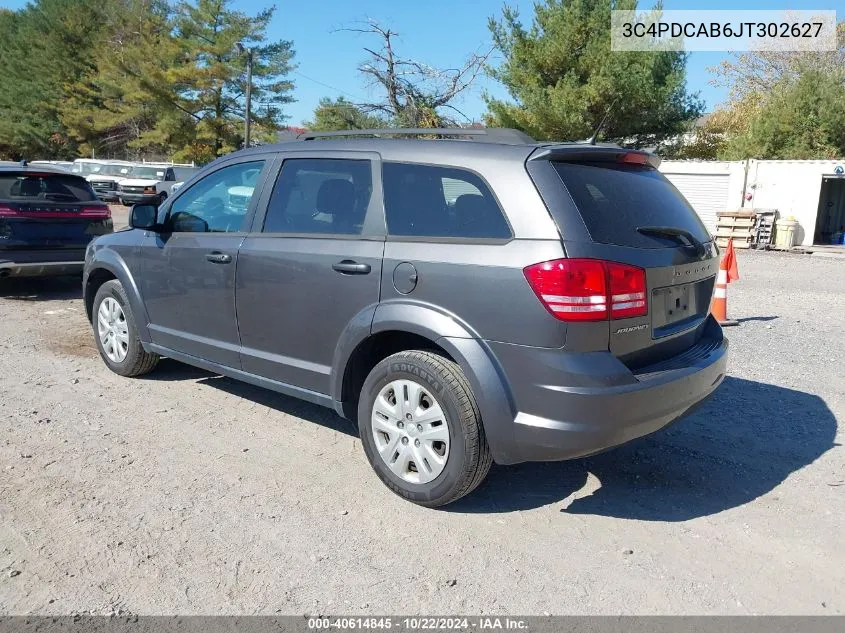 2018 Dodge Journey Se VIN: 3C4PDCAB6JT302627 Lot: 40614845