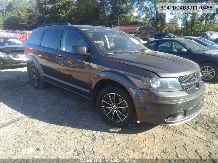 2018 Dodge Journey Se VIN: 3C4PDCAB8JT170485 Lot: 40617505