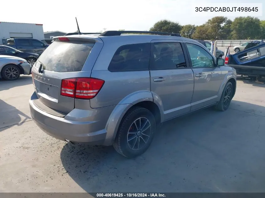 3C4PDCAB0JT498645 2018 Dodge Journey Se