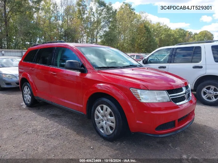 2018 Dodge Journey Se VIN: 3C4PDCAB4JT529301 Lot: 40623469