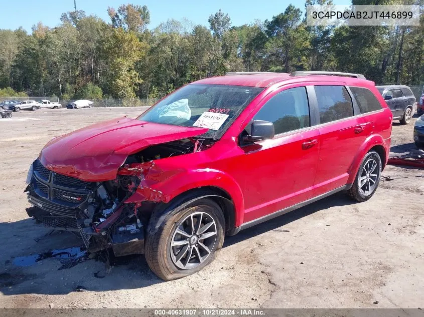 2018 Dodge Journey Se VIN: 3C4PDCAB2JT446899 Lot: 40631907