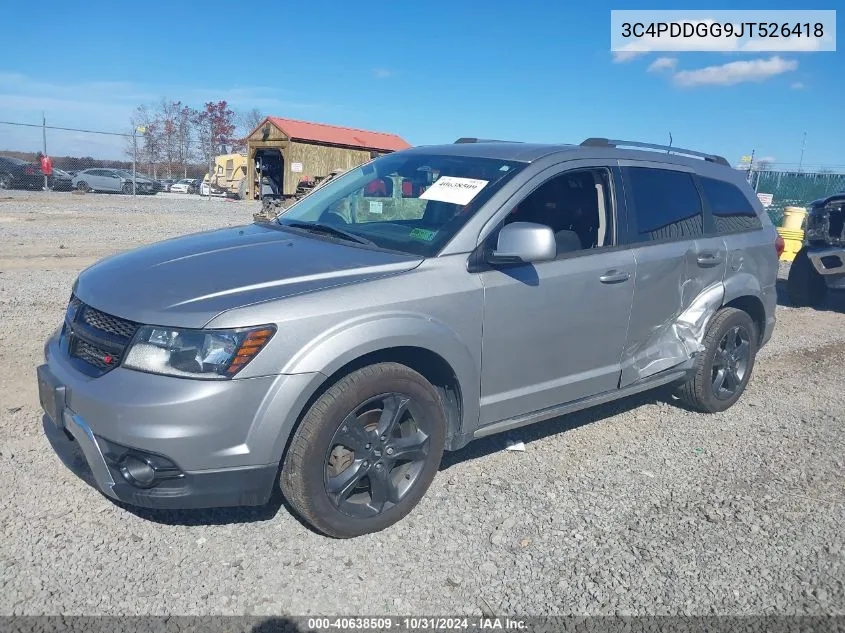 2018 Dodge Journey Crossroad Awd VIN: 3C4PDDGG9JT526418 Lot: 40638509