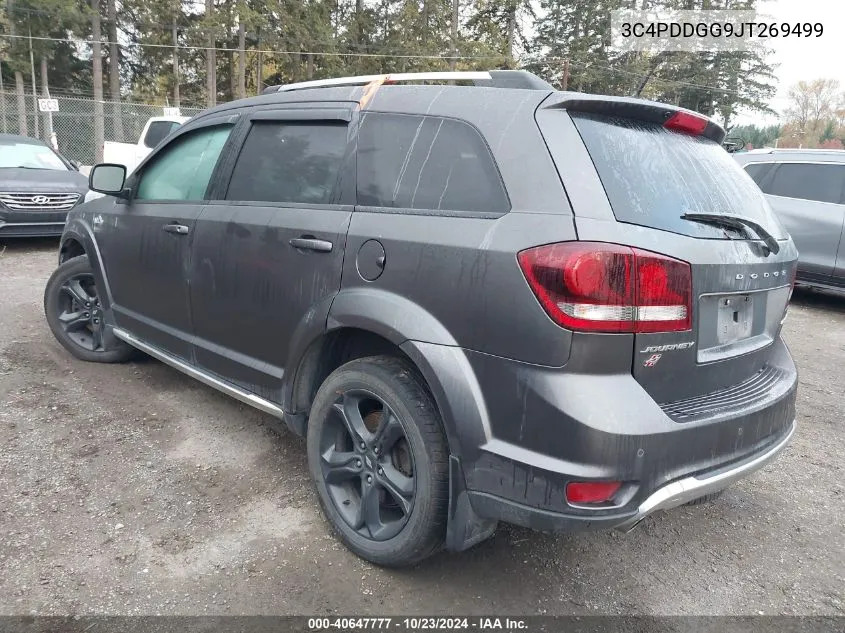 2018 Dodge Journey Crossroad Awd VIN: 3C4PDDGG9JT269499 Lot: 40647777