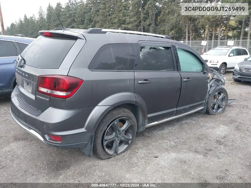 2018 Dodge Journey Crossroad Awd VIN: 3C4PDDGG9JT269499 Lot: 40647777