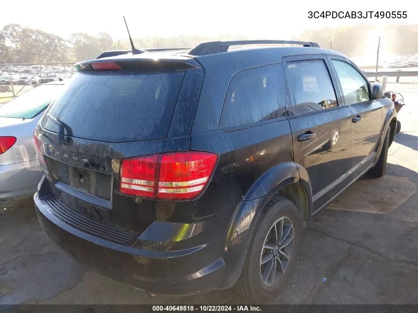 2018 Dodge Journey Se VIN: 3C4PDCAB3JT490555 Lot: 40649518