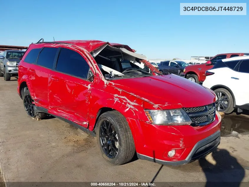 2018 Dodge Journey Sxt VIN: 3C4PDCBG6JT448729 Lot: 40658204