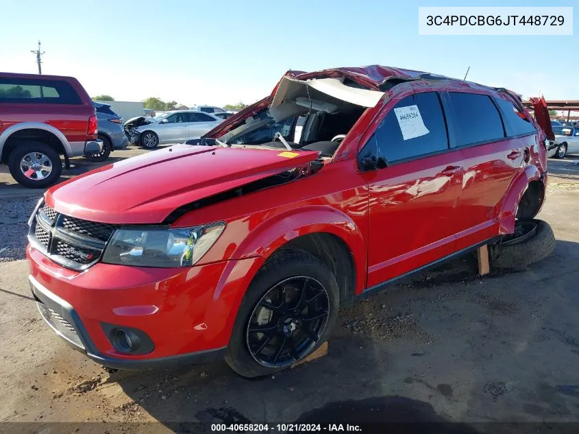 2018 Dodge Journey Sxt VIN: 3C4PDCBG6JT448729 Lot: 40658204