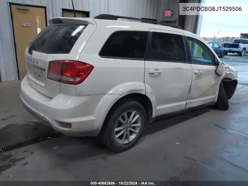 2018 Dodge Journey Sxt VIN: 3C4PDCBG8JT529506 Lot: 40662686