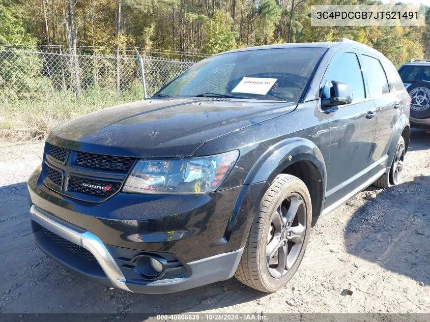 2018 Dodge Journey Crossroad VIN: 3C4PDCGB7JT521491 Lot: 40666639