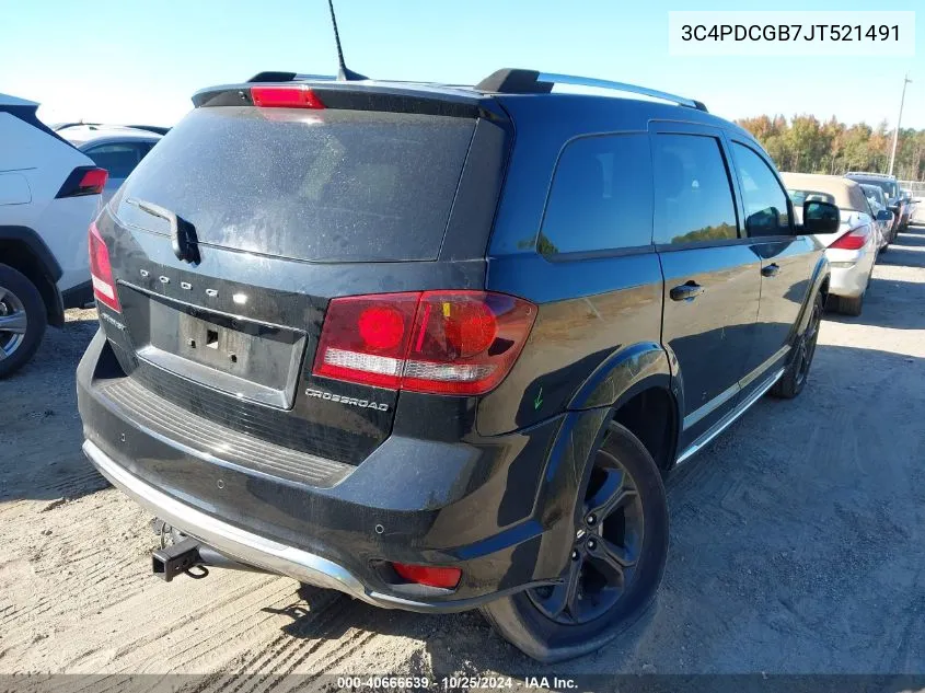 2018 Dodge Journey Crossroad VIN: 3C4PDCGB7JT521491 Lot: 40666639