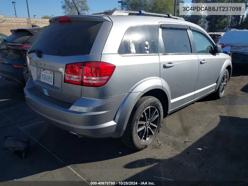 2018 Dodge Journey Se VIN: 3C4PDCAB8JT237098 Lot: 40670780