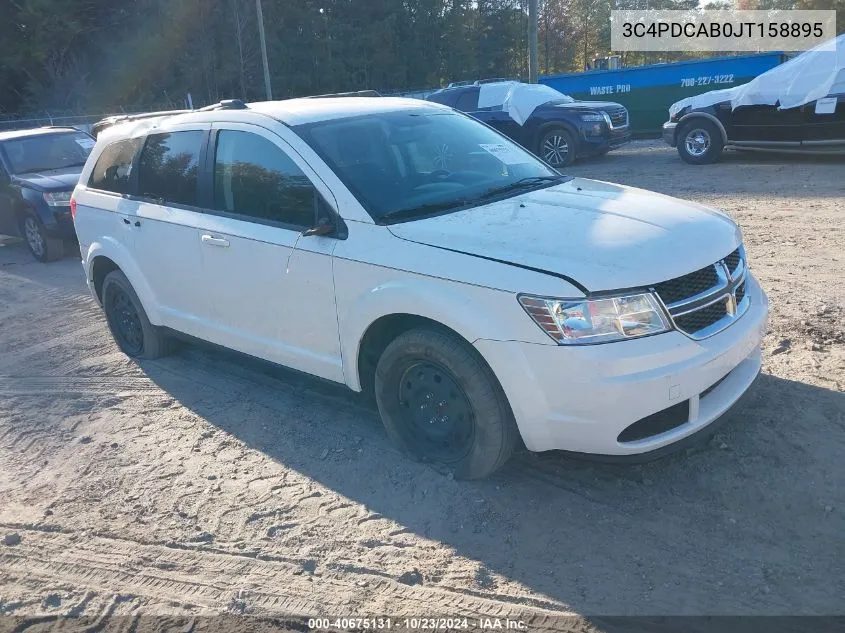 2018 Dodge Journey Se VIN: 3C4PDCAB0JT158895 Lot: 40675131