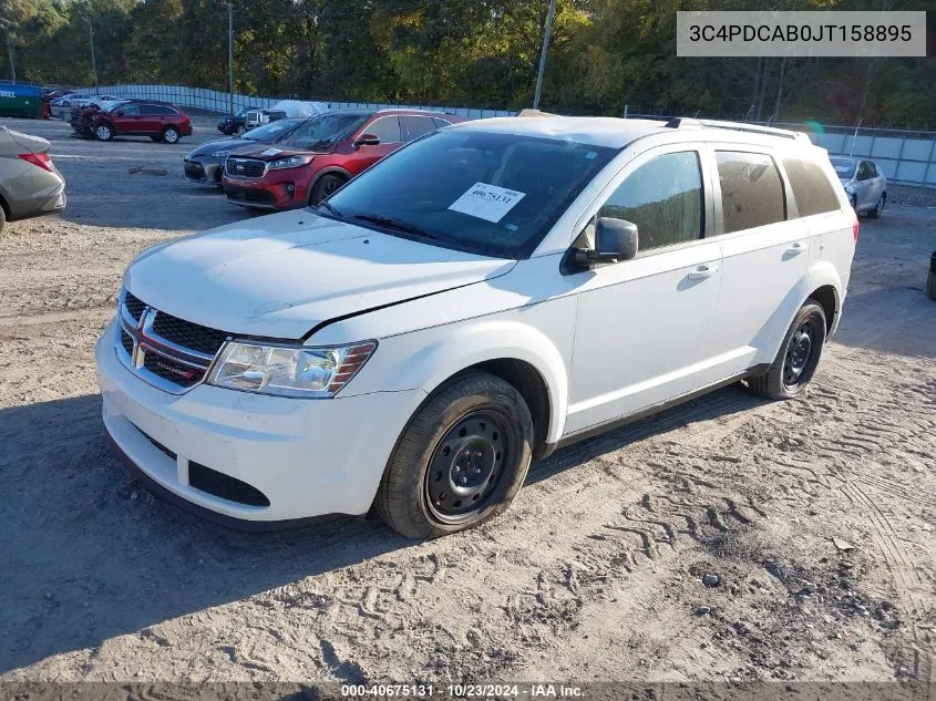 2018 Dodge Journey Se VIN: 3C4PDCAB0JT158895 Lot: 40675131