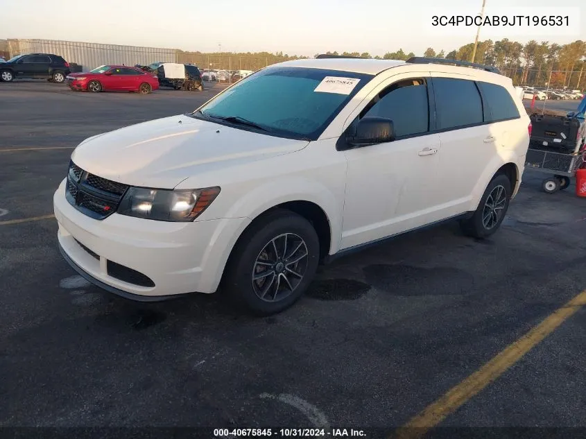 2018 Dodge Journey Se VIN: 3C4PDCAB9JT196531 Lot: 40675845