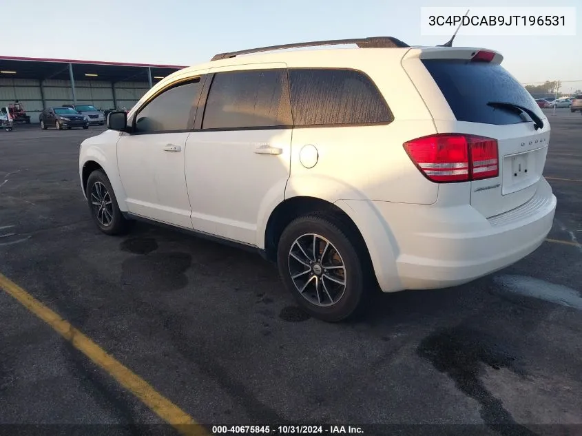 2018 Dodge Journey Se VIN: 3C4PDCAB9JT196531 Lot: 40675845