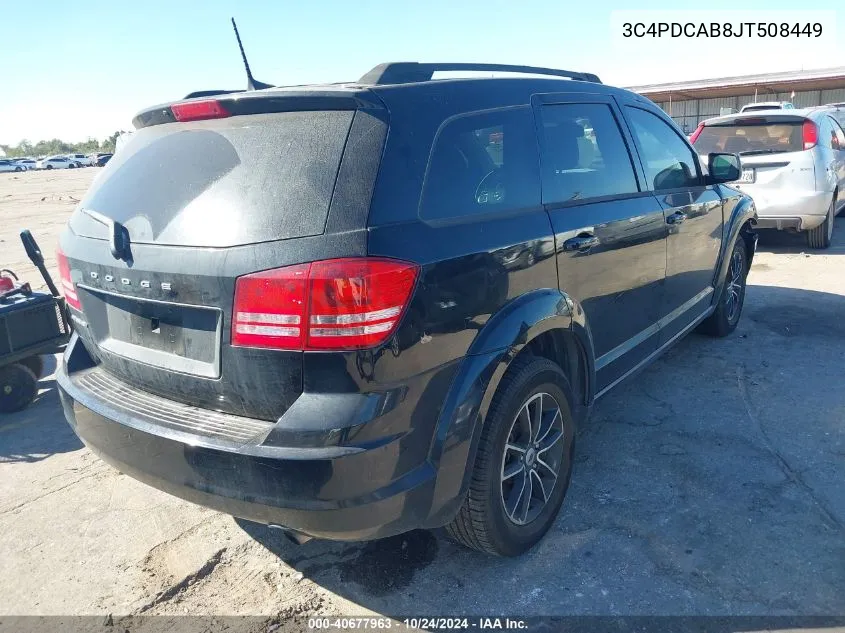 2018 Dodge Journey Se VIN: 3C4PDCAB8JT508449 Lot: 40677963