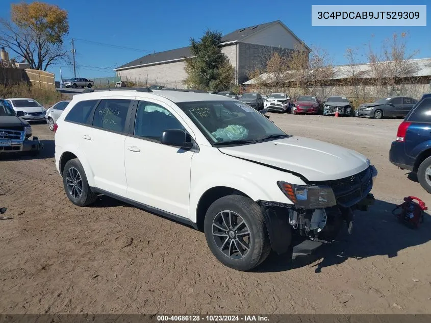 2018 Dodge Journey Se VIN: 3C4PDCAB9JT529309 Lot: 40686128