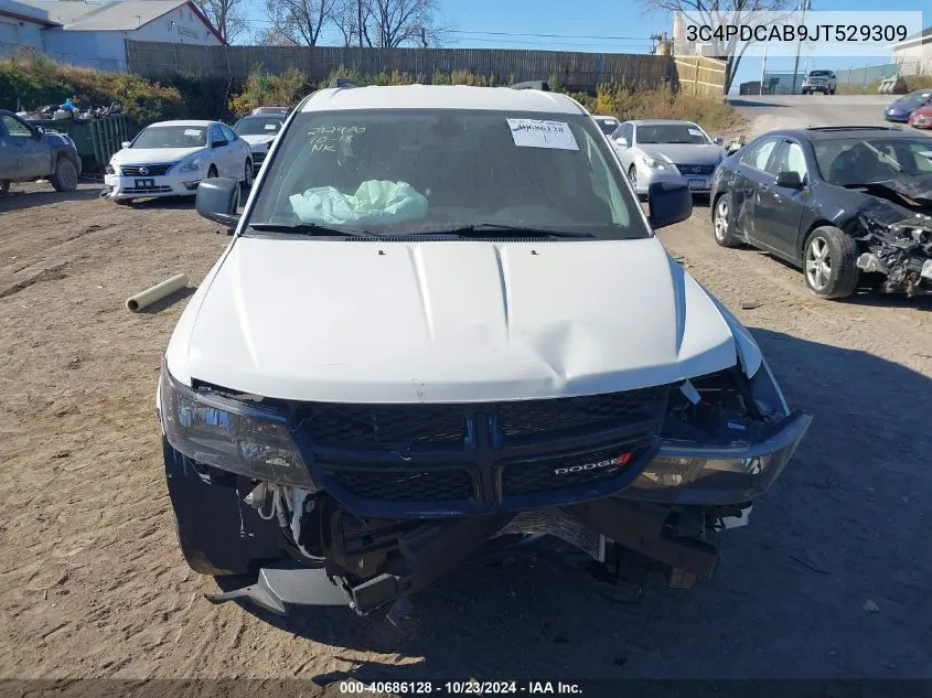 2018 Dodge Journey Se VIN: 3C4PDCAB9JT529309 Lot: 40686128