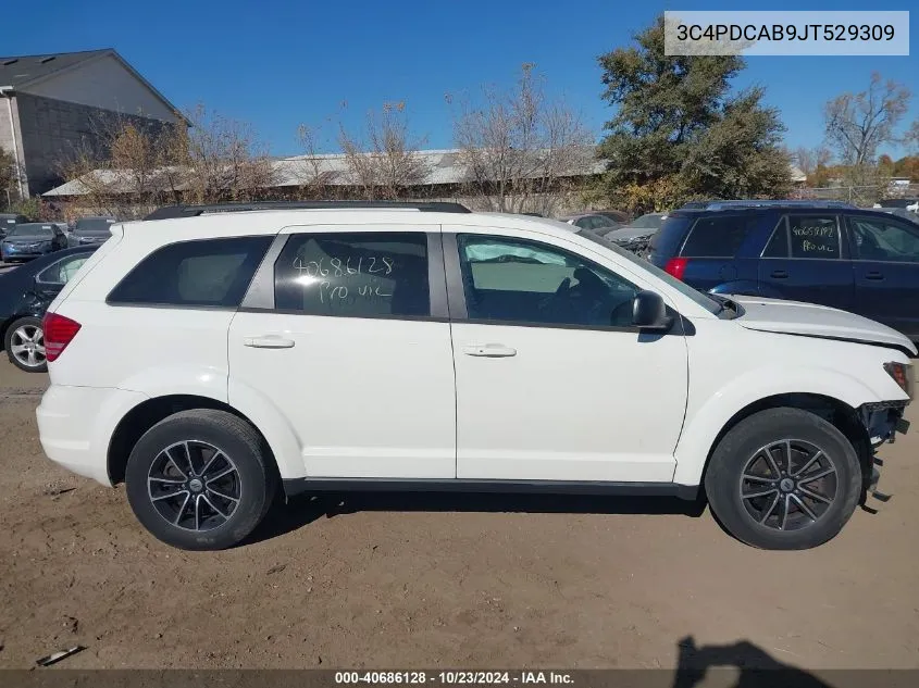 2018 Dodge Journey Se VIN: 3C4PDCAB9JT529309 Lot: 40686128