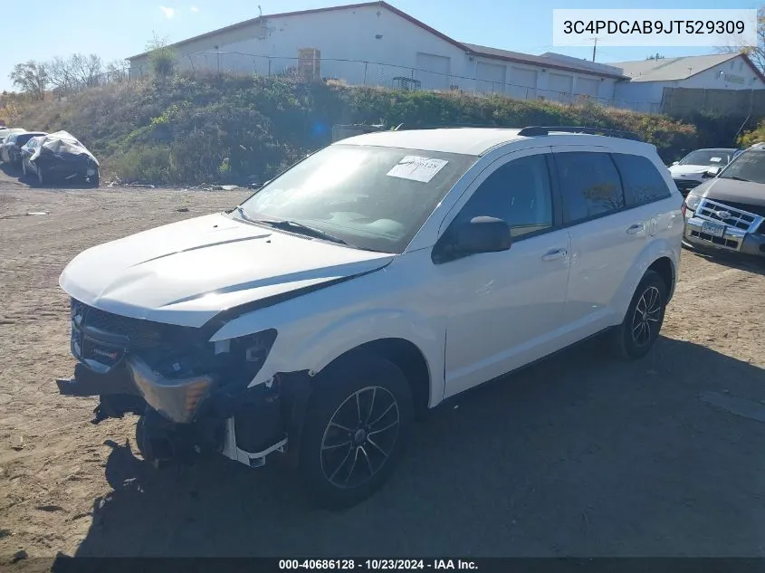 2018 Dodge Journey Se VIN: 3C4PDCAB9JT529309 Lot: 40686128