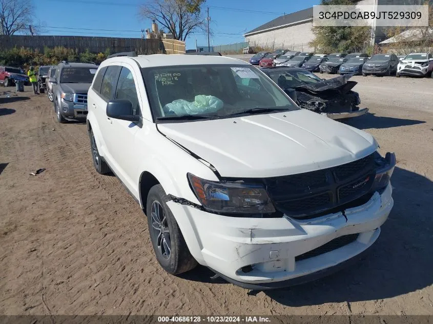 2018 Dodge Journey Se VIN: 3C4PDCAB9JT529309 Lot: 40686128