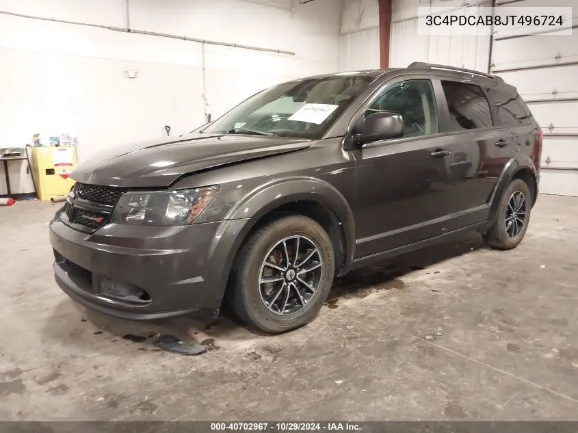 2018 Dodge Journey Se VIN: 3C4PDCAB8JT496724 Lot: 40702967