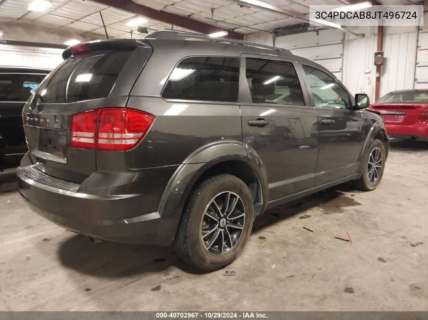 2018 Dodge Journey Se VIN: 3C4PDCAB8JT496724 Lot: 40702967