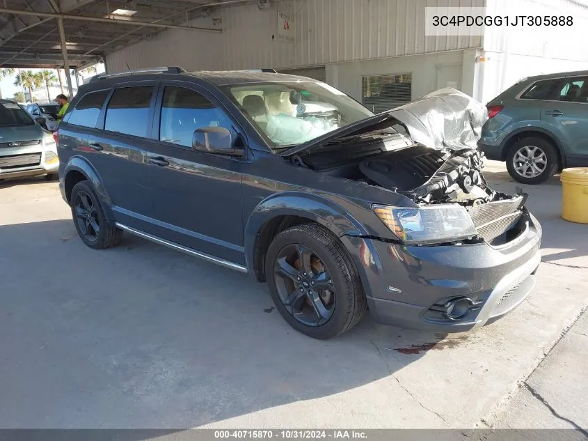 2018 Dodge Journey Crossroad VIN: 3C4PDCGG1JT305888 Lot: 40715870