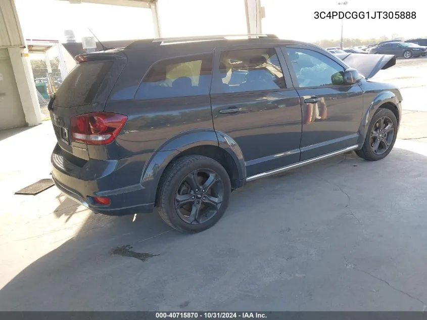 2018 Dodge Journey Crossroad VIN: 3C4PDCGG1JT305888 Lot: 40715870