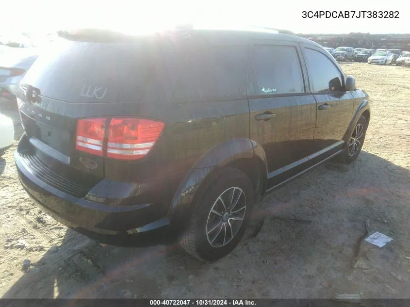 2018 Dodge Journey Se VIN: 3C4PDCAB7JT383282 Lot: 40722047