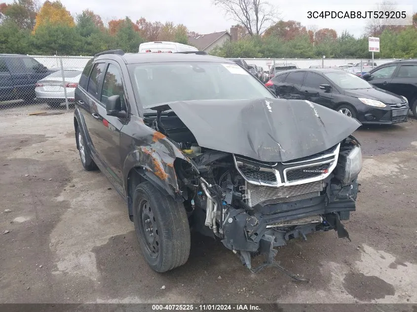 2018 Dodge Journey Se VIN: 3C4PDCAB8JT529205 Lot: 40725225