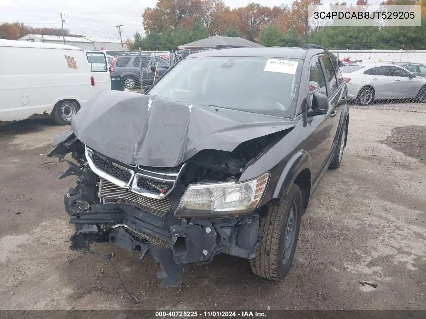 2018 Dodge Journey Se VIN: 3C4PDCAB8JT529205 Lot: 40725225