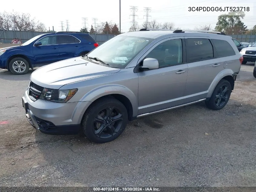 2018 Dodge Journey Crossroad Awd VIN: 3C4PDDGG6JT523718 Lot: 40732416