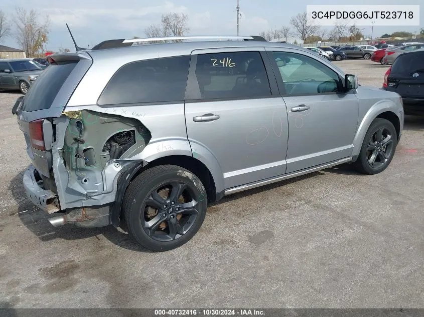 2018 Dodge Journey Crossroad Awd VIN: 3C4PDDGG6JT523718 Lot: 40732416