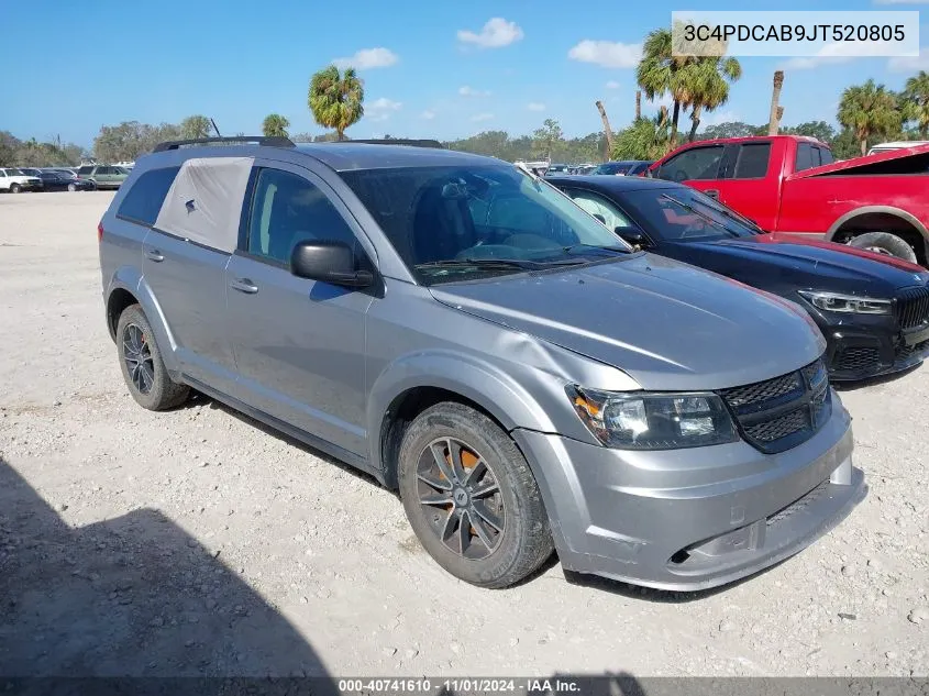 2018 Dodge Journey Se VIN: 3C4PDCAB9JT520805 Lot: 40741610