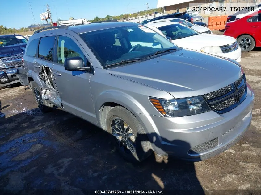 2018 Dodge Journey Se VIN: 3C4PDCAB7JT507258 Lot: 40743753