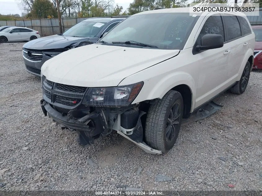 2018 Dodge Journey Se VIN: 3C4PDCAB9JT363857 Lot: 40744371