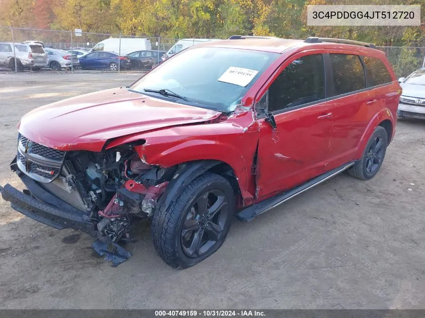 2018 Dodge Journey Crossroad Awd VIN: 3C4PDDGG4JT512720 Lot: 40749159