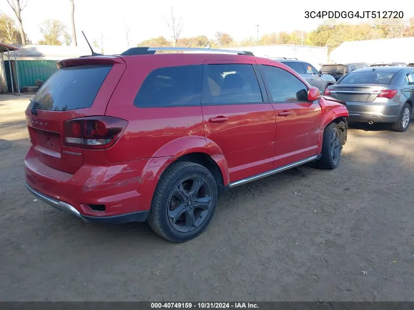 2018 Dodge Journey Crossroad Awd VIN: 3C4PDDGG4JT512720 Lot: 40749159